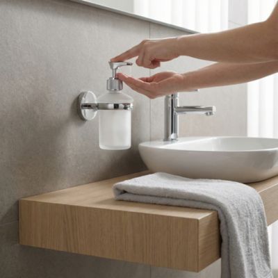 Distributeur de savon mural en verre et chromé Ormara GoodHome