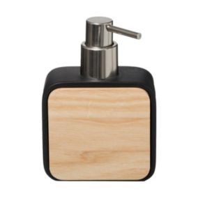 Distributeur de Savon Noir et Bois 300 ml