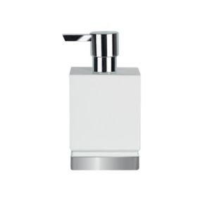 Distributeur de savon Porcelaine ROMA Blanc  Argent Spirella