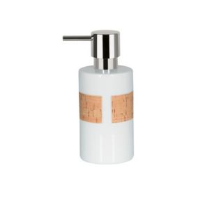 Distributeur de savon Porcelaine TUBE NATURE Blanc  Beige Spirella