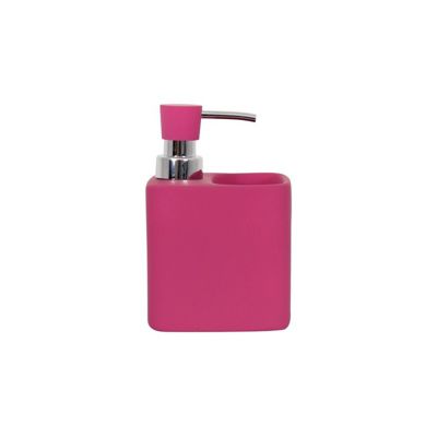 Distributeur de savon  Porte Eponge Céramique MALAGA Rose MSV