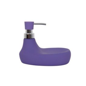 Distributeur de savon  Porte Eponge Céramique MARBELLA Violet MSV