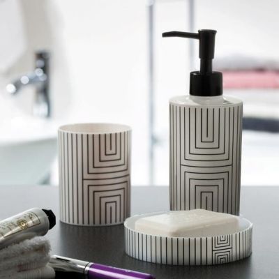Distributeur de savon - Spirella - GRAPHIC - Noir & Blanc