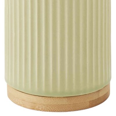 Distributeur de savon strié en céramique 7x7x20cm