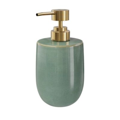Distributeur de savon vert et doré l.9 x H.16,7 x P.9 cm, GoodHome Boann