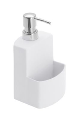 Distributeur rechargeable de liquide vaisselle avec porte éponge Wenko blanc