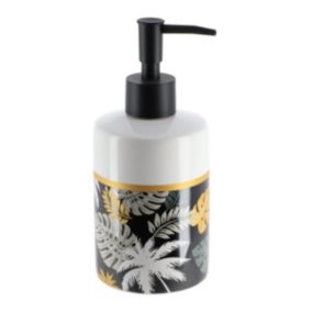 Distributeur à Savon ou lotion en céramique 320 ml déco Gold Jungle