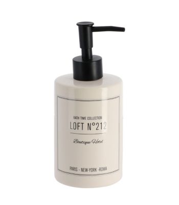Distributeur à Savon ou lotion en céramique 320 ml déco Néo rétro Blanc