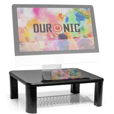 DM055 Rehausseur pour moniteur 40 x 28 cm Support d'écran Charge max 10 kg Hauteur ajustable de 4 à 16 cm Duronic