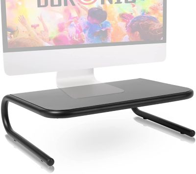 DM071 Rehausseur pour moniteur 24 x 35 cm Support d'écran Charge max 10 kg Hauteur 11 cm Espace de travail organisé Duronic