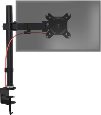 DM151X2 Support écran PC à pince pour bureau Bras de moniteur Rotatif Inclinable Pivotant Compatible VESA 75 100 Duronic
