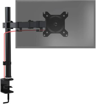 DM151X3 Support écran PC à pince pour bureau Bras de moniteur Rotatif Inclinable Pivotant Compatible VESA 75 100 Duronic