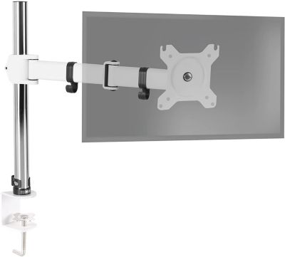 DM251X3 WE Support écran PC à pince pour bureau Bras de moniteur Rotatif Inclinable Pivotant Compatible VESA 75 100 Duronic