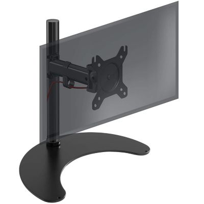 DM25D1 Support écran PC sur socle pour bureau Bras de moniteur Rotatif Inclinable Pivotant Compatible VESA 75 100 Duronic