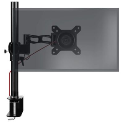 DM351X2 Support écran PC à pince pour bureau Bras de moniteur Rotatif Inclinable Pivotant compatible VESA 75 100 Duronic