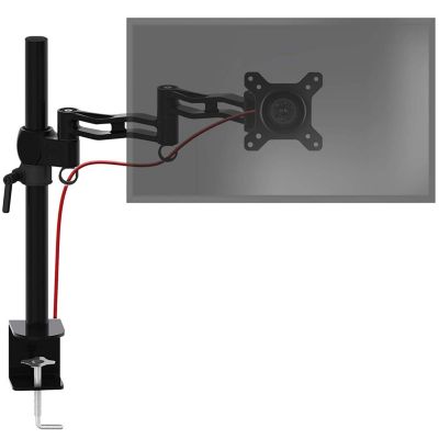 DM351X3 BK Support écran PC à pince pour bureau Bras de moniteur Rotatif Inclinable Pivotant Compatible VESA 75 100 Duronic