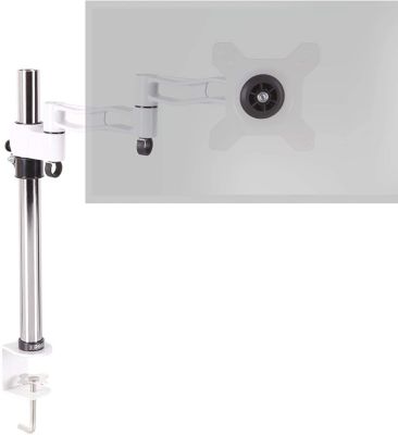 DM351X3 WE Support écran PC à pince pour bureau Bras de moniteur Rotatif Inclinable Pivotant Compatible VESA 75 100 Duronic