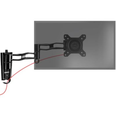 DM35W1X3 Support mural écran PC Bras de moniteur Rotatif Inclinable Pivotant Compatible VESA 75 100 Passe câble Duronic