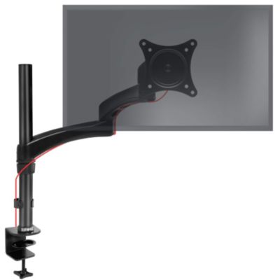 DM451X3 Support écran PC à pince pour bureau Bras de moniteur Rotatif Inclinable Pivotant Compatible VESA 75 100 Duronic