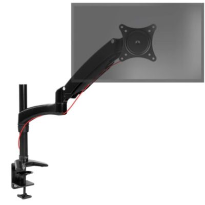 DM551X2 Support écran PC à pince pour bureau Bras de moniteur Rotatif Inclinable Pivotant Compatible VESA 75 100 Duronic