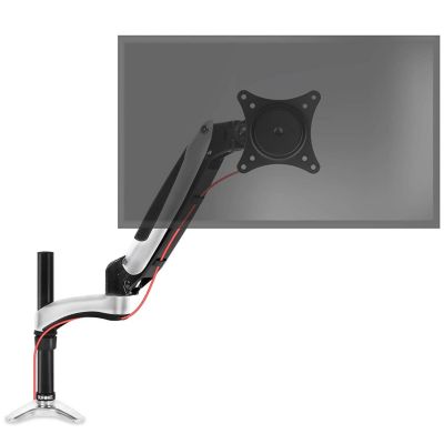 DM651X2 Support écran PC à pince pour bureau Bras de moniteur Rotatif Inclinable Pivotant Compatible VESA 75 100 Duronic