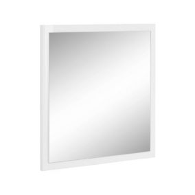 Dmancon Mirror, Miroir de salle de bain, 100% Made in Italy, 60x2h60 cm, Blanc brillant