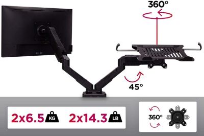 DMDCL1X1 Support écran PC et ordinateur portable à pince pour bureau ...