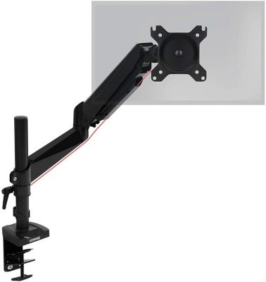 DMG51X2 Support écran PC à pince pour bureau Bras de moniteur Rotatif Inclinable Pivotant Compatible VESA 75 100 Duronic