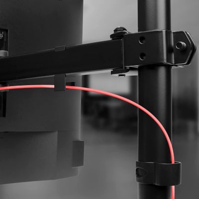 DMT154 Support 4 écrans PC à pince pour bureau Bras de moniteur Rotatif Inclinable Pivotant Compatible VESA 75 100 Duronic