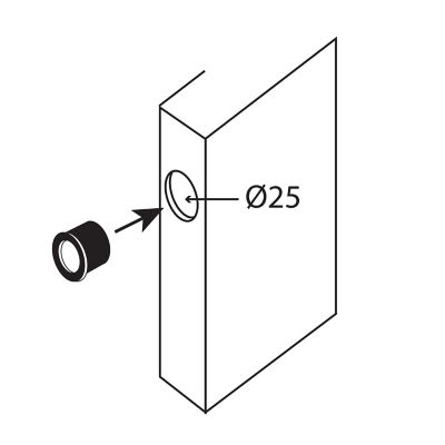 Doigt De Tirage Rond A Encastrer Zamak Noir Castorama