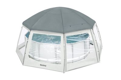 Dôme de protection pour piscine hors sol ronde Bestway Flowclear Ø 6 x h.2,95 m