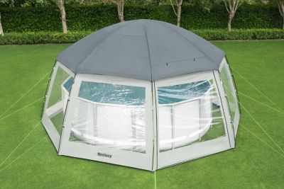 Dôme de protection pour piscine hors sol ronde Bestway Flowclear Ø 6 x h.2,95 m