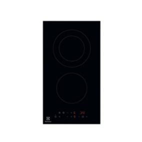 Domino vitrocéramique 29cm 2 feux 2900w noir Electrolux LHR3233CK