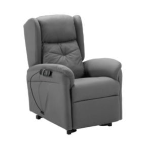 DONOSTIA - Fauteuil Relax Releveur Electrique Gris Foncé Tissu Waterproof