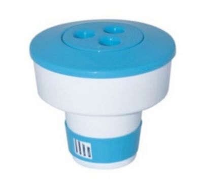 Diffuseur Flottant Chlore Pour Piscine - Grand Modèle Pour Galets - Réglable - Bleu - Évite La Décoloration Du Liner
