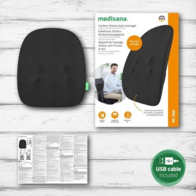 Dossier de massage rechargeable - MEDISANA - MC 500 - Shiatsu - sans fil - 2 vitesses - Noir