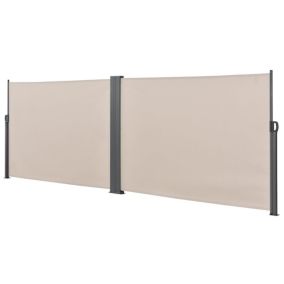 Double brise-soleil pare-soleil garde-vue métal et métal beige Helloshop26