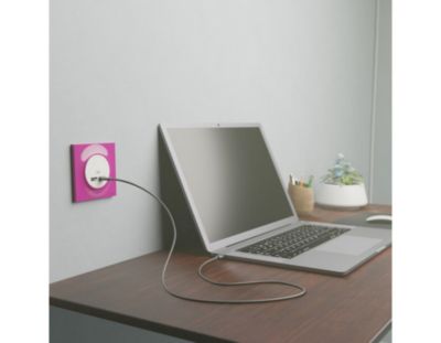 Double chargeur usb A + C 12W Schneider Electric Ovalis blanc