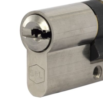 Double cylindre de serrure 30 x 60 mm nickel satiné Smith & Locke