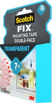 Double face 3M 19 mm x 5 m transparent, 7 kg