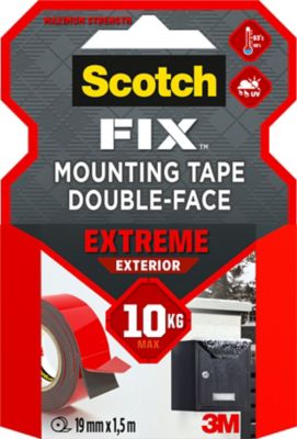 Double face intérieur Scotch Extrême 19 mm x 1.5 m noir, 10 kg