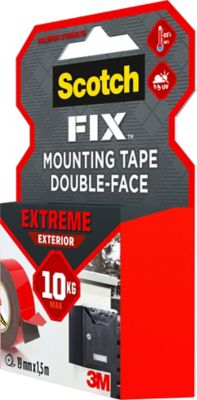 Double face intérieur Scotch Extrême 19 mm x 1.5 m noir, 10 kg