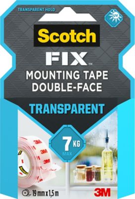 Double face intérieur Scotch Extrême 19 mm x 1.5 m transparent, 7 kg