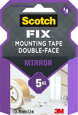 Double face miroir 3M 19 mm x 1.5 m blanc, 5 kg