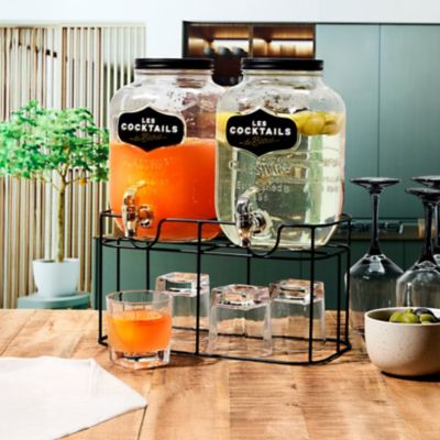 Double Fontaine à Boisson - COOK CONCEPT - Bistrot - 2x4L - Transparent