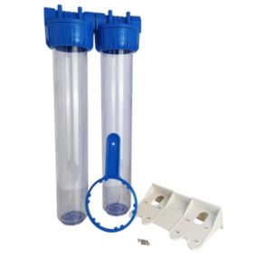Double Porte Filtre à Eau 20"- 26/34 F Insert Laiton 1"