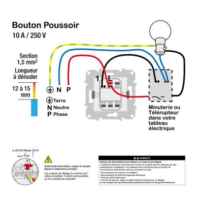 Double poussoir Schneider Electric Unica Anthracite