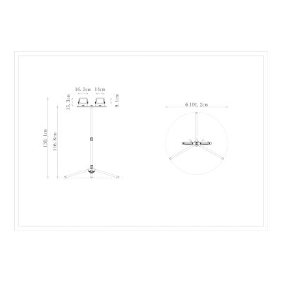 Double projecteurs de travail filaire sur trépied 20W