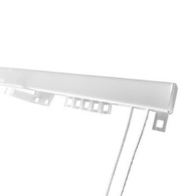 Double rail à rideaux Orciel 24x16 cm 1,8m blanc