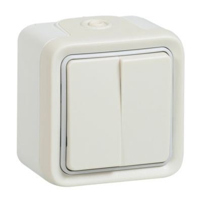 Double va et vient complet Legrand Plexo saillie blanc